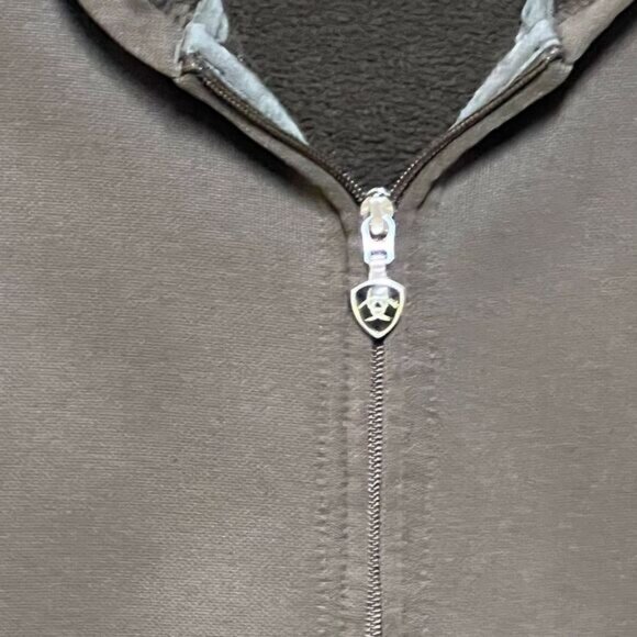ARIAT Brown Fleece Lined Equestrian Full Zip Hoodie Womens Sz S - Picture 5 of 7